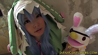 Japon Kostümlü Oyun Fıstık cumsprayed kadar becerdin